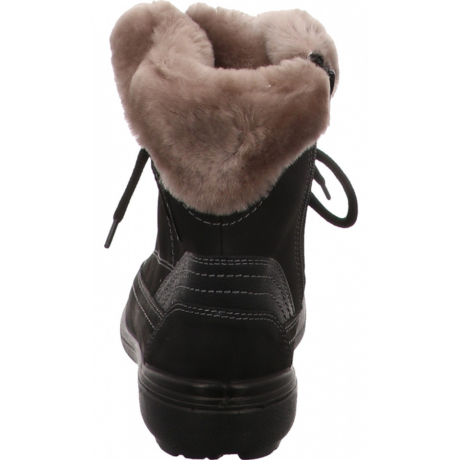 Jomos Damen Achtung! Graues Fell!!! Stiefel In Schwarz